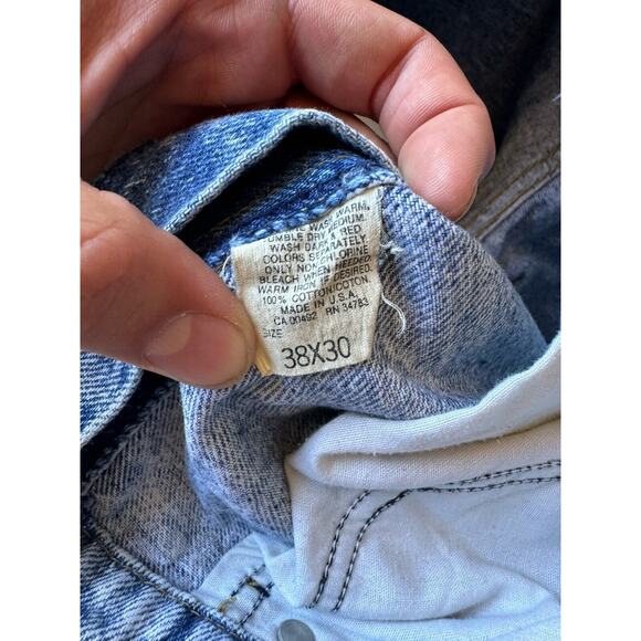 Vintage 90s Mens Lee Riders Acid Wash 100% Cotton 38x30 @MR - Picture 5 of 9